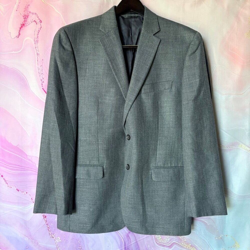 Lauren Ralph Lauren 40R Gray Sport Coat Blazer Suit Jacket Sporty Professional